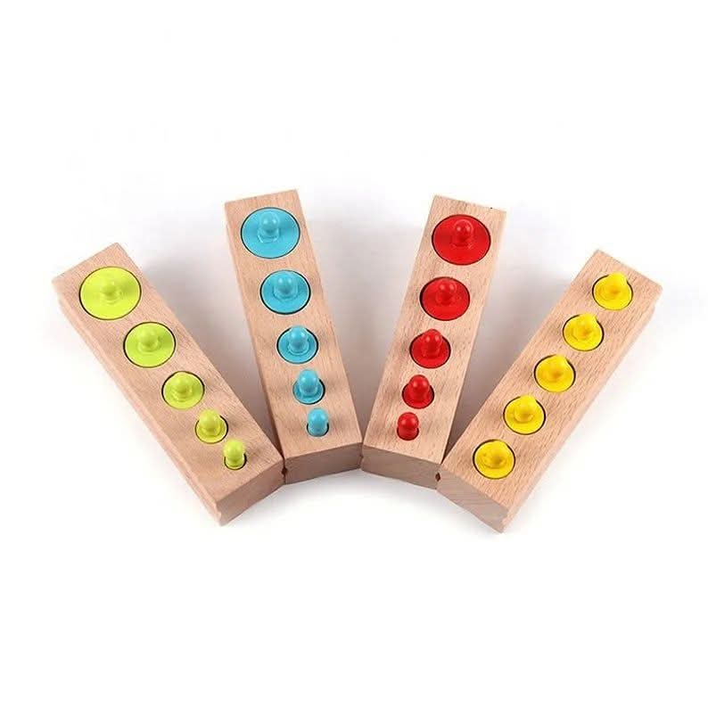 Wooden Knobbed Cylinder Blocks