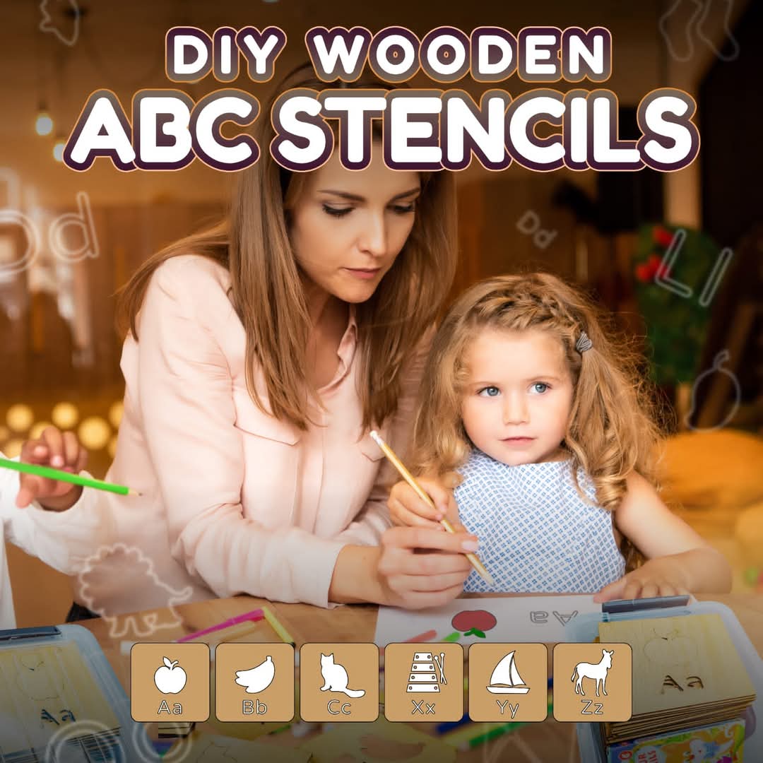 Wooden ABC Stencils