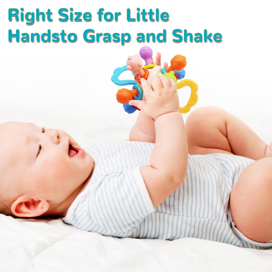 Huanger Teething and Sensory Rattle Toy