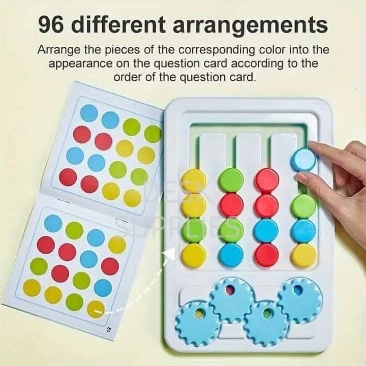 2 in 1 Four Color Matching Gear Pattern Logic Game
