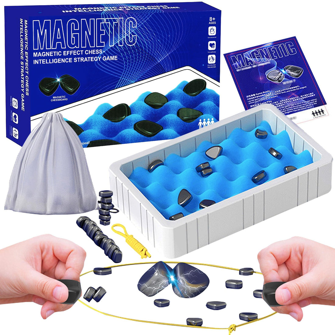 Magnetic Effect Chess Stone Family Board Game