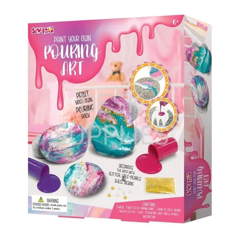 Sew Star Paint Your Own Pouring Art Kit; Pouring Rock