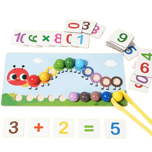 Wooden Caterpillar Math Puzzle