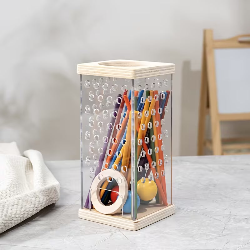 Colorful Stick Drop Tower Balance Game