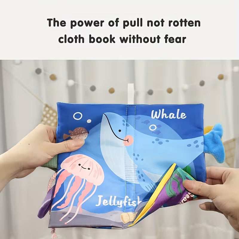 Ocean Tails- Soft Crinkle Cloth Book for Babies