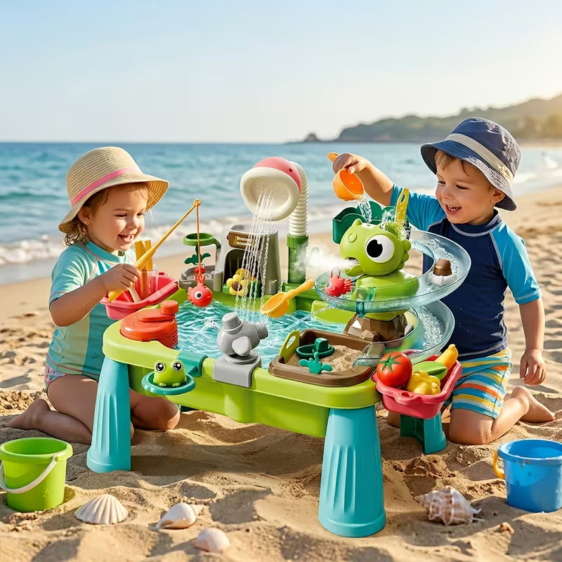 45pcs B/O Running Water Sink Dinosaur Fishing Water Park Table Games for Kids Toys