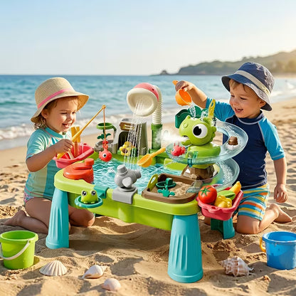 45pcs B/O Running Water Sink Dinosaur Fishing Water Park Table Games for Kids Toys