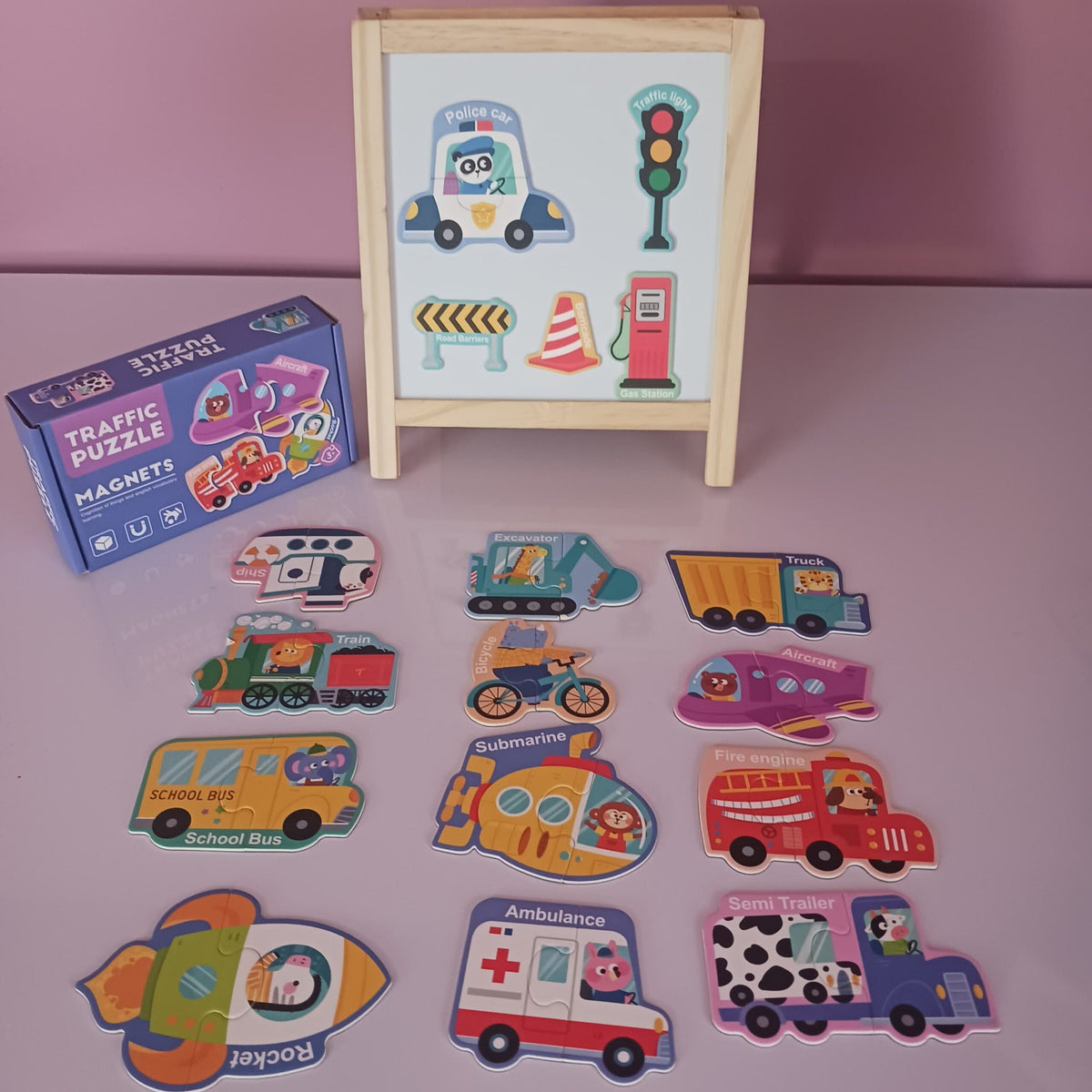 Traffic Magnetic Puzzles Playkit