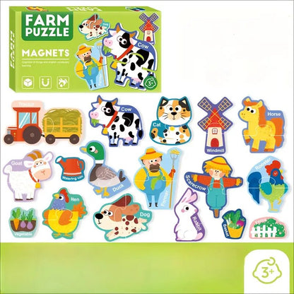 Farm Animals Magnetic Puzzles Playkit