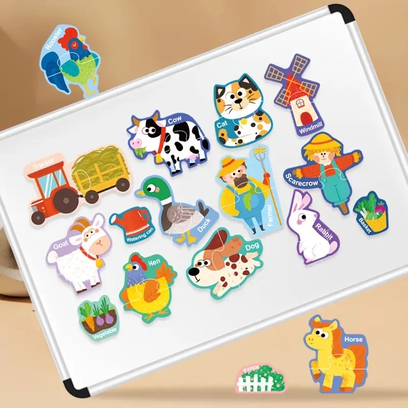 Farm Animals Magnetic Puzzles Playkit