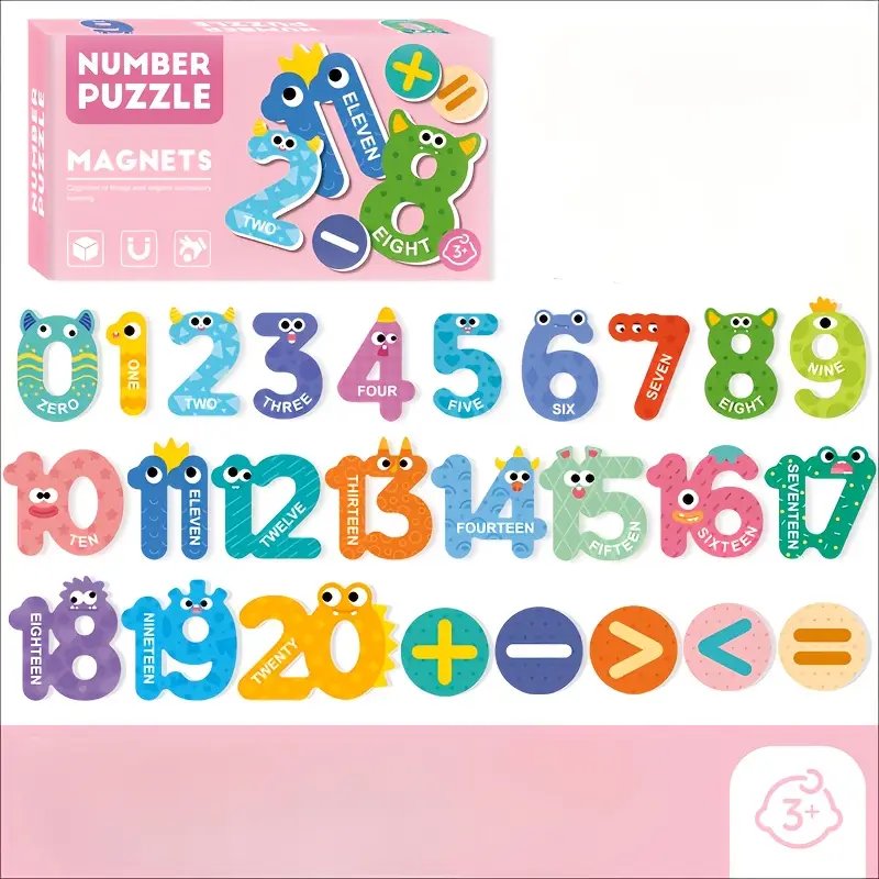 Numbers Magnetic Puzzles Playkit