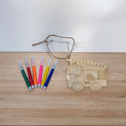 DIY Wooden Craft Colouring Set (Small)