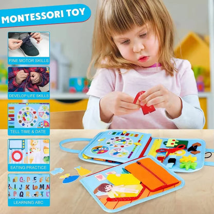 DIY Busy Sensory Montessori Learning Book