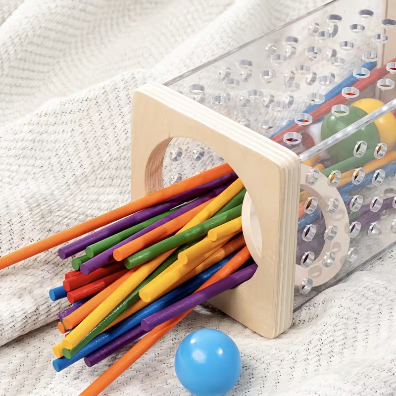 Colorful Stick Drop Tower Balance Game