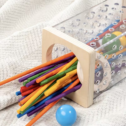 Colorful Stick Drop Tower Balance Game