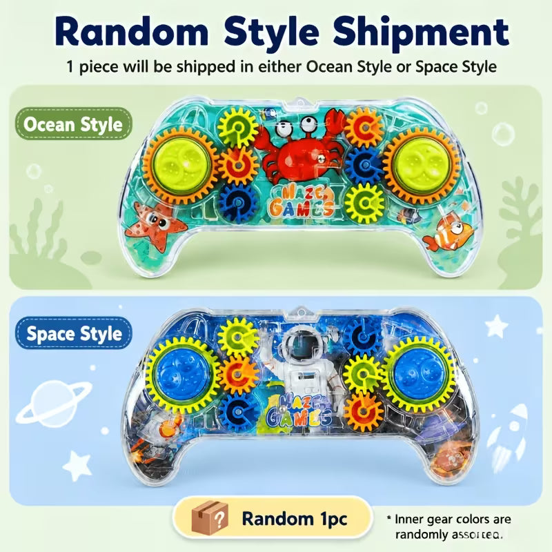 Gamepad Ball Maze Puzzle Toy – Interactive Educational Brain Game for Kids