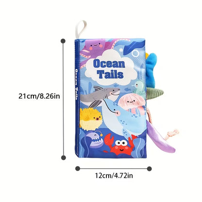 Ocean Tails- Soft Crinkle Cloth Book for Babies