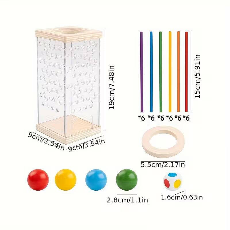 Colorful Stick Drop Tower Balance Game