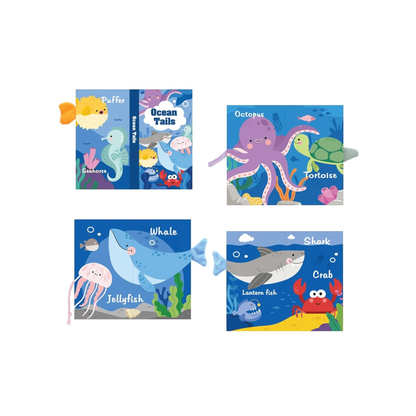 Ocean Tails- Soft Crinkle Cloth Book for Babies