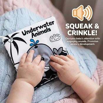 Under Water Animals – High Contrast Soft Crinkle  Cloth Book for Infants
