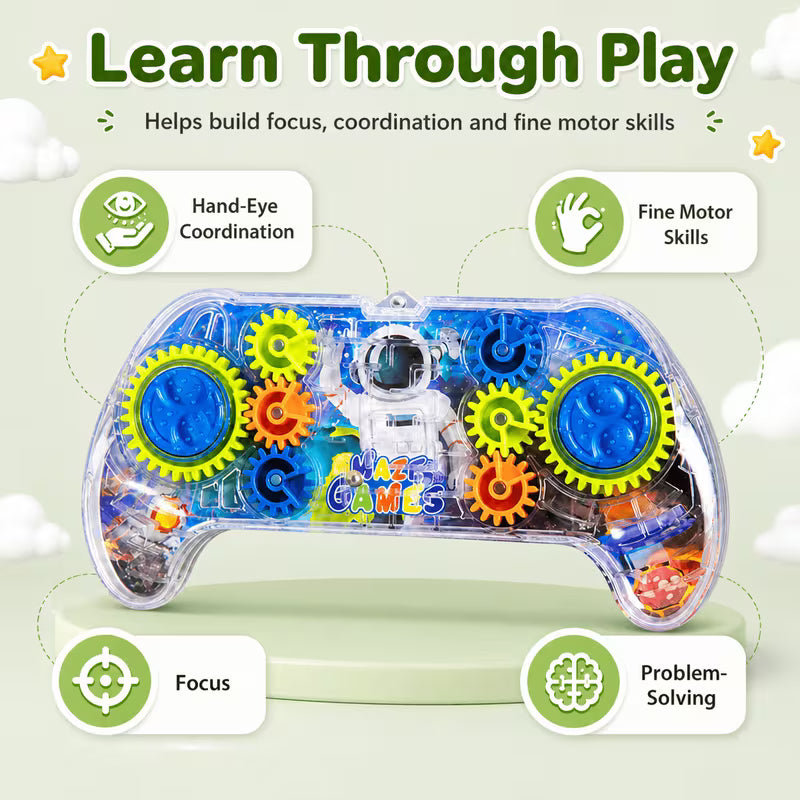 Gamepad Ball Maze Puzzle Toy – Interactive Educational Brain Game for Kids