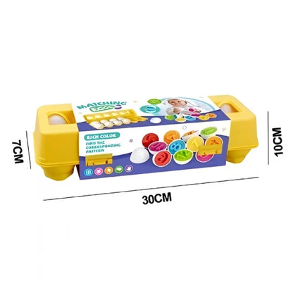 12 Pcs Montessori Kids Learning & Matching Number Eggs