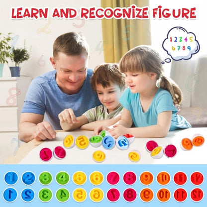 12 Pcs Montessori Kids Learning & Matching Number Eggs