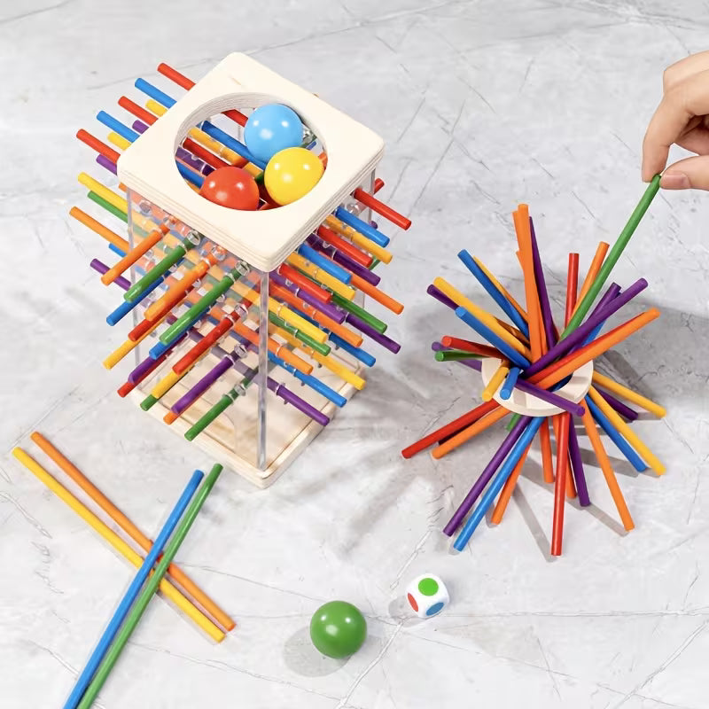 Colorful Stick Drop Tower Balance Game