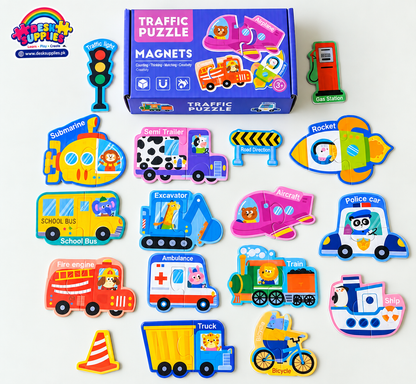 Traffic Magnetic Puzzles Playkit