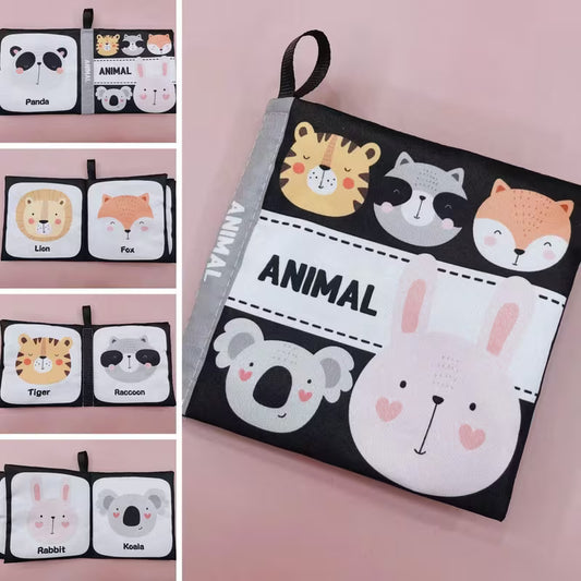 Animals Soft Crinkle Cloth Book for Infants
