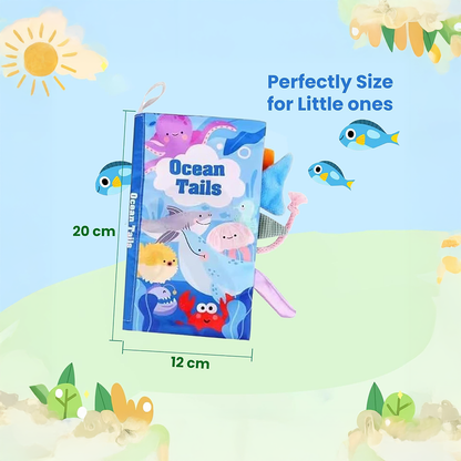 Ocean Tails- Soft Crinkle Cloth Book for Babies