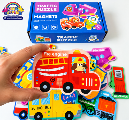 Traffic Magnetic Puzzles Playkit