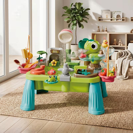 45pcs B/O Running Water Sink Dinosaur Fishing Water Park Table Games for Kids Toys