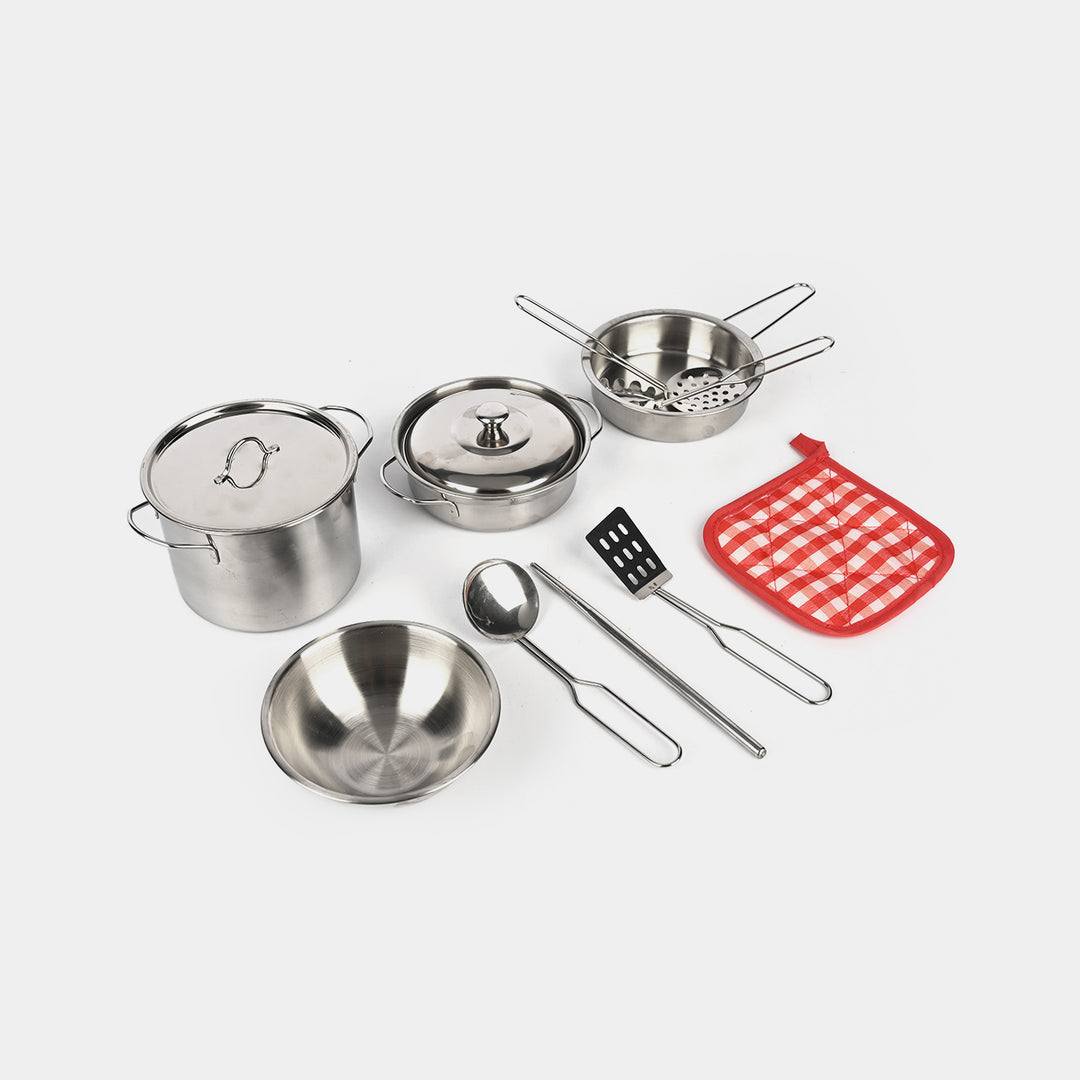 Stainless Steel Kitchen Set For Kids – 11 Pieces
