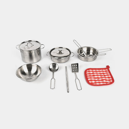 Stainless Steel Kitchen Set For Kids – 11 Pieces