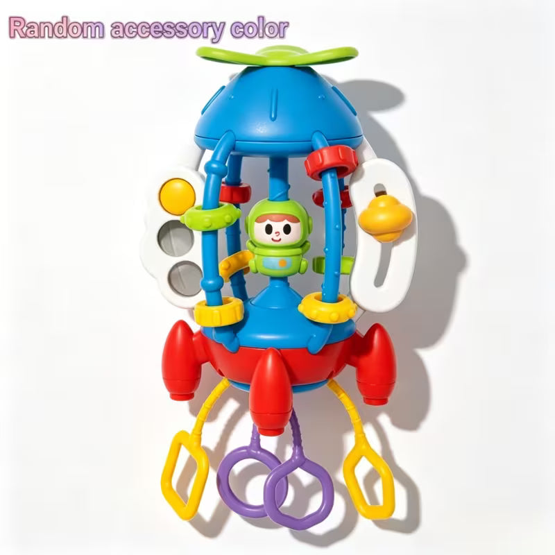Fun Cartoon Rocket Pull and Stretch String Toy