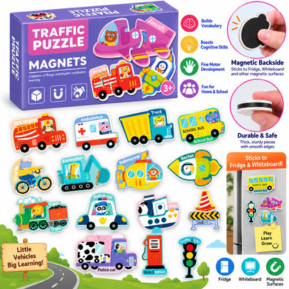 Traffic Magnetic Puzzles Playkit