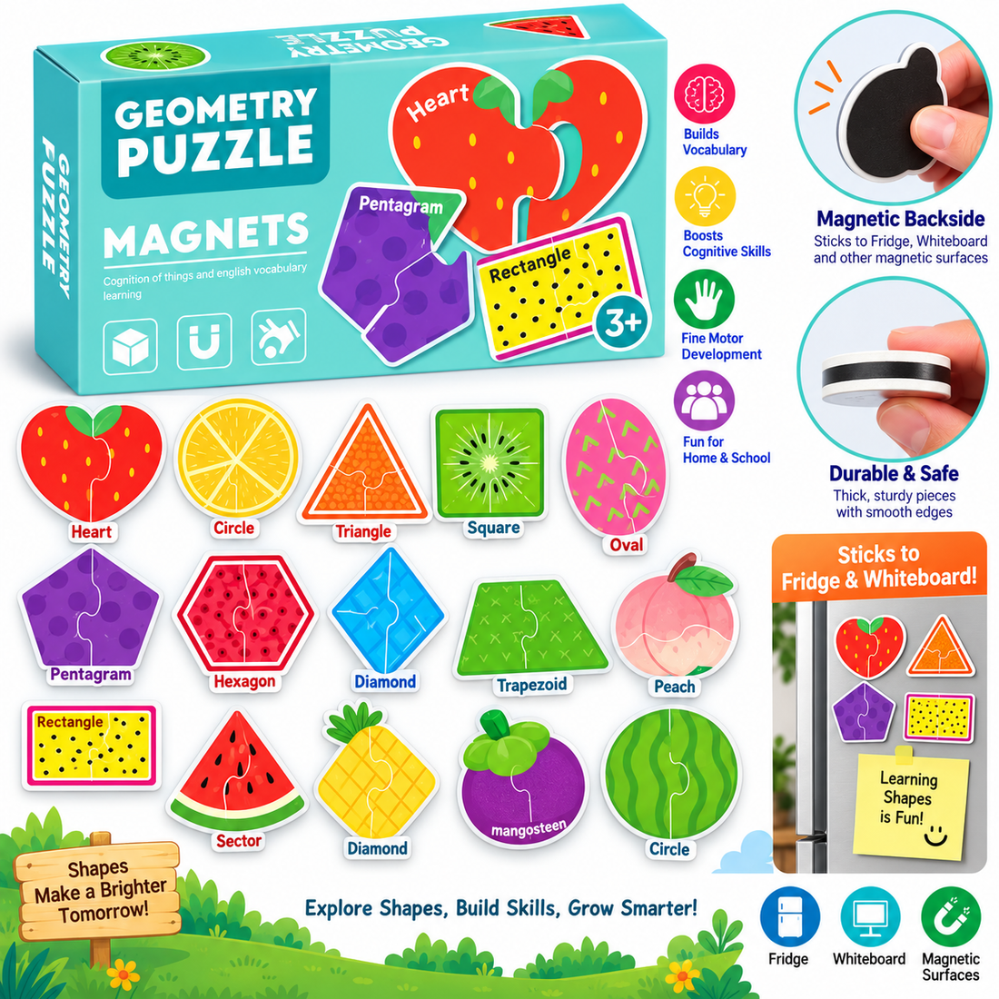 Geometry Magnetic Puzzles Playkit
