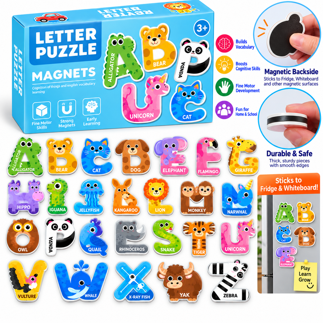 Capital Letters Magnetic Puzzles Playkit