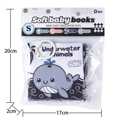 Under Water Animals – High Contrast Soft Crinkle  Cloth Book for Infants