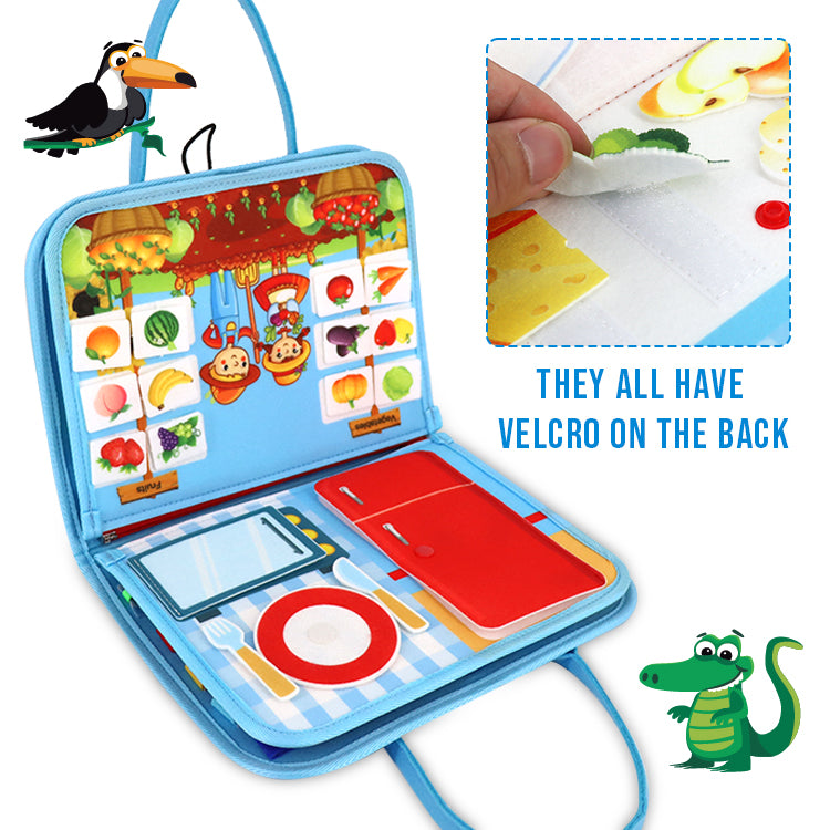 DIY Busy Sensory Montessori Learning Book