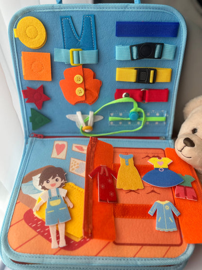 DIY Busy Sensory Montessori Learning Book