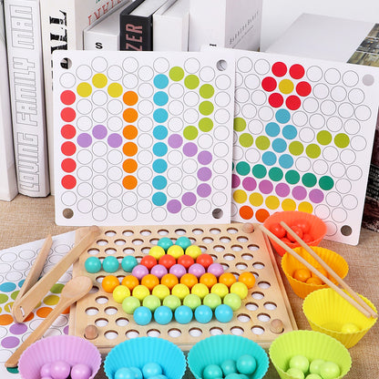 Wooden Montessori Bead Holder