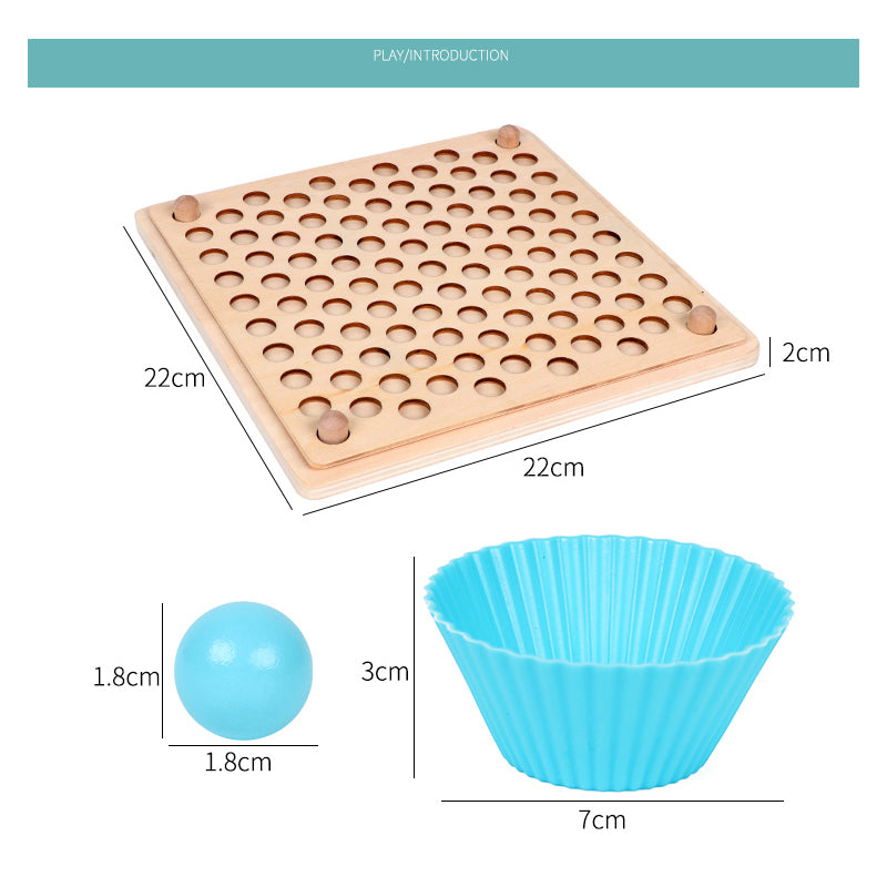 Wooden Montessori Bead Holder