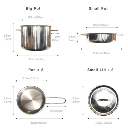 Stainless Steel Kitchen Set For Kids – 11 Pieces