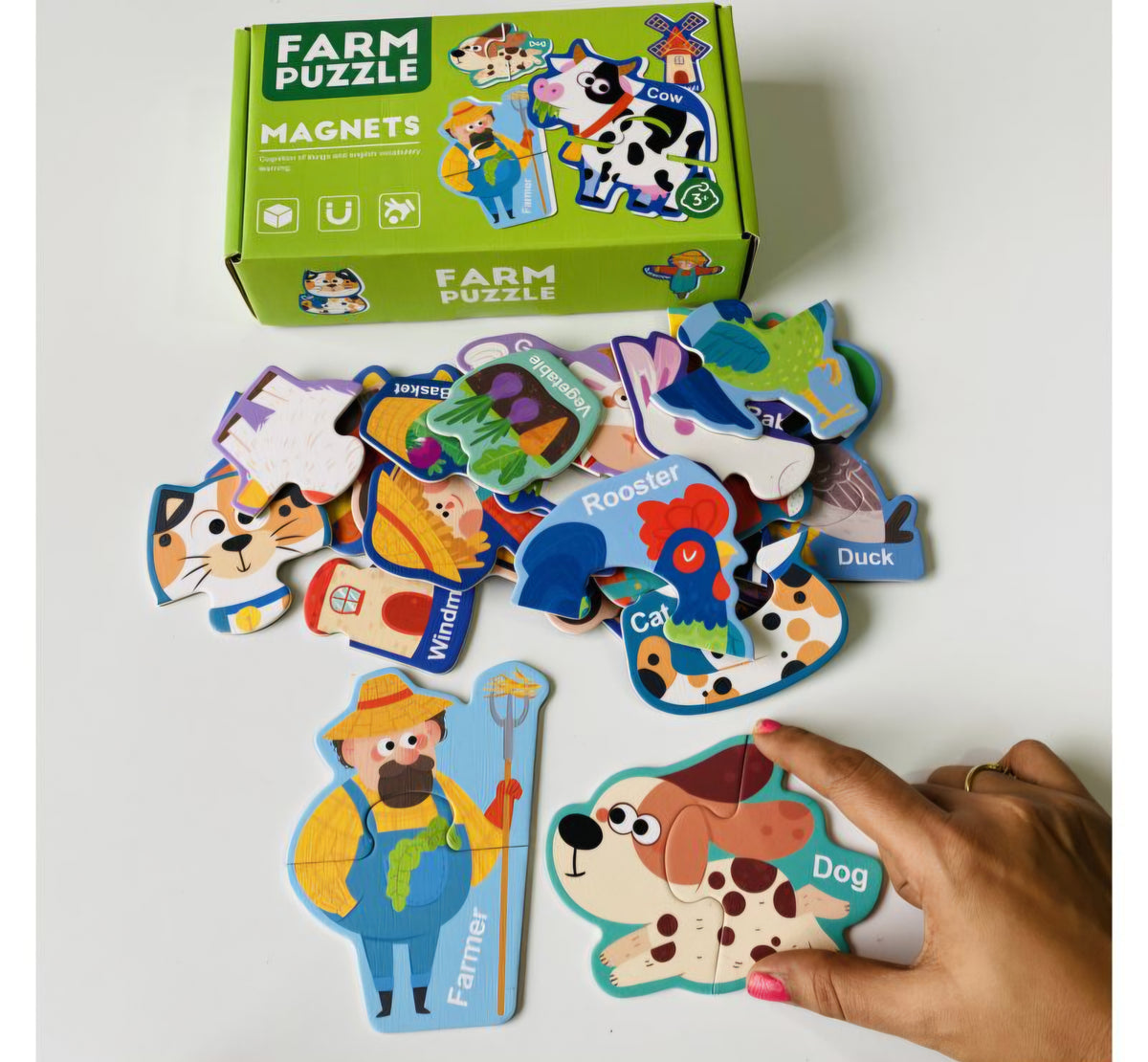 Farm Animals Magnetic Puzzles Playkit