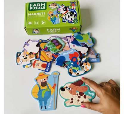 Farm Animals Magnetic Puzzles Playkit
