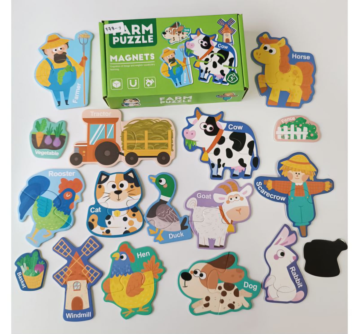 Farm Animals Magnetic Puzzles Playkit