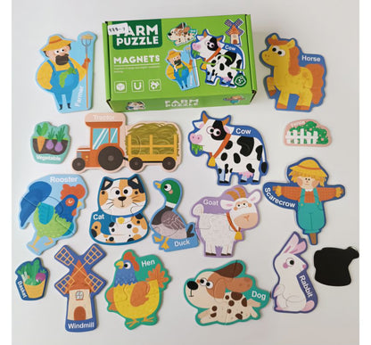 Farm Animals Magnetic Puzzles Playkit