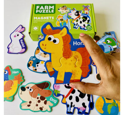 Farm Animals Magnetic Puzzles Playkit